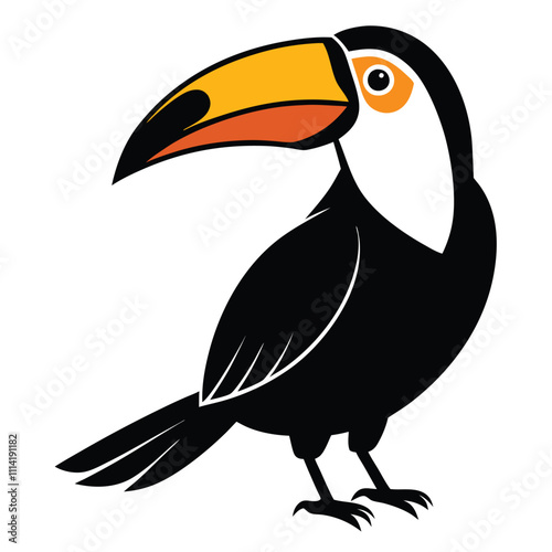 Toucan Logo Icon Vector Illustration on White Background