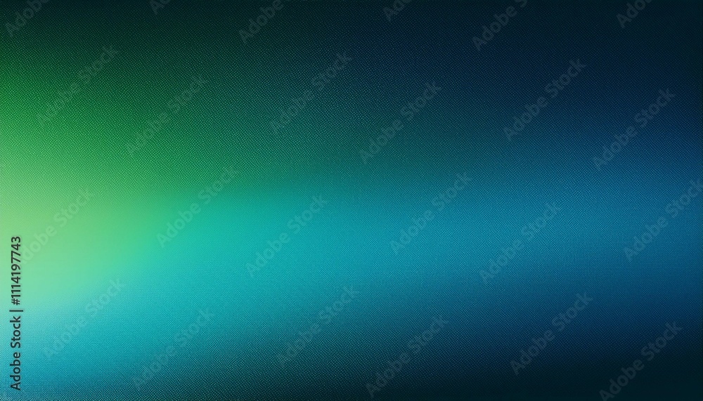 Fototapeta premium grainy green blue gradient background glowing light noise texture effect header dark banner backdrop design