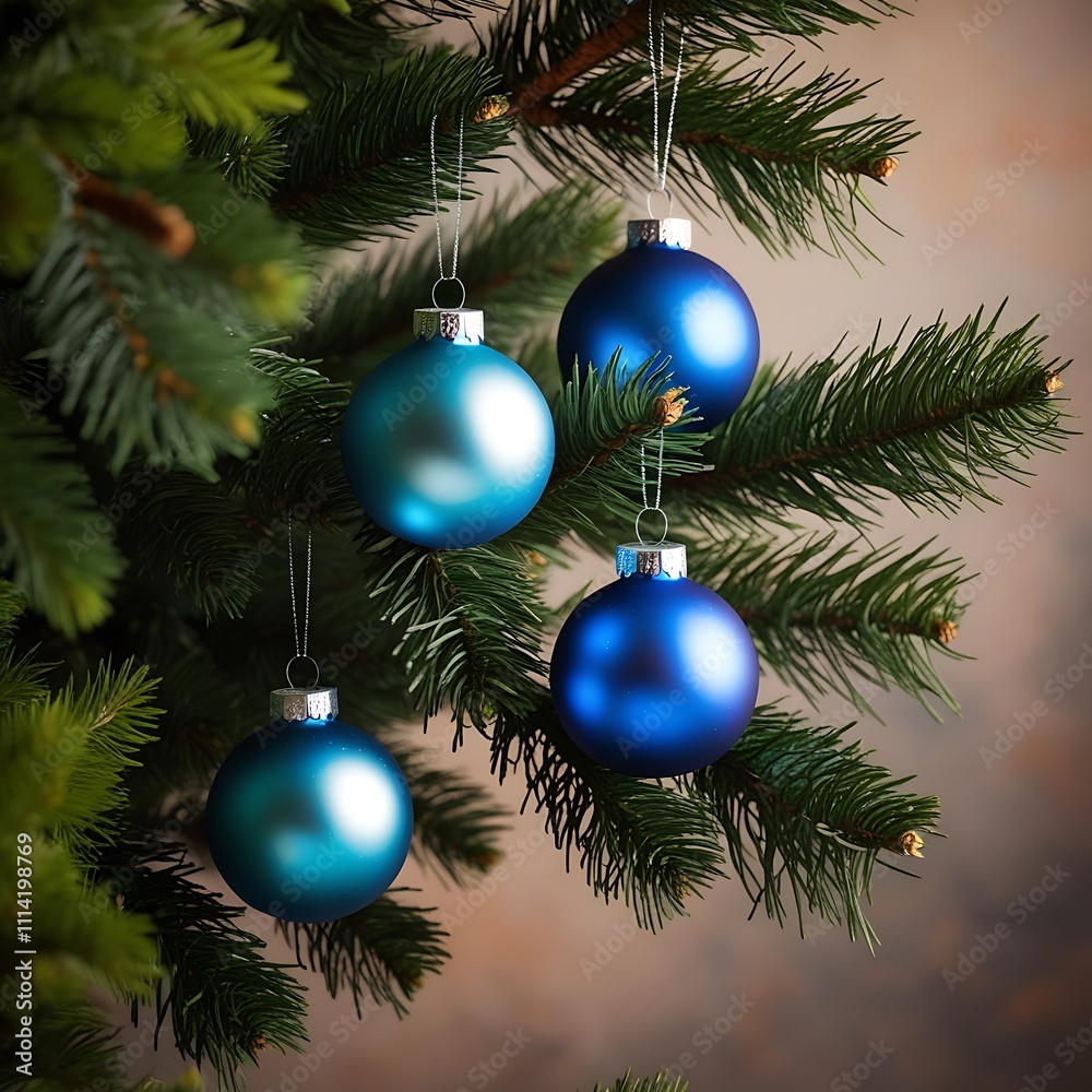 Obraz premium christmas tree with balls
