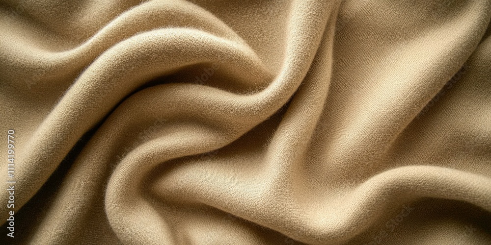 Beige fabric close-up with soft folds natural tones smooth surface minimalist and clean design studio lighting detailed and modern aesthetic Beige fabric close-up with soft folds natural tones smooth surface minimalist and clean design studio lighting detailed and modern aesthetic