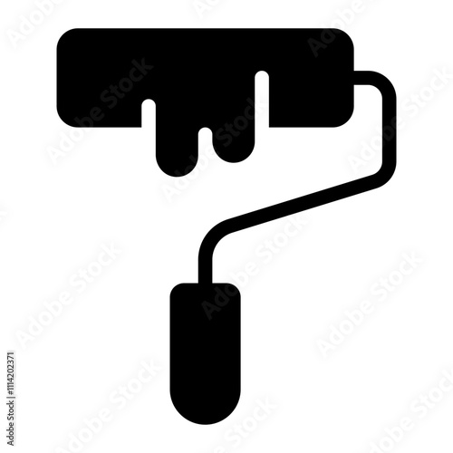paint roller glyph icon
