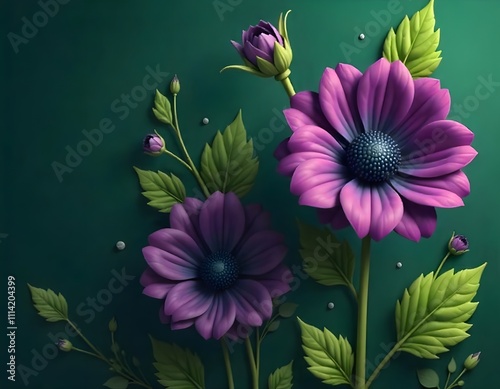 Mexican folk art style vector mandala floral pattern nature composition in circle inspired by tradition