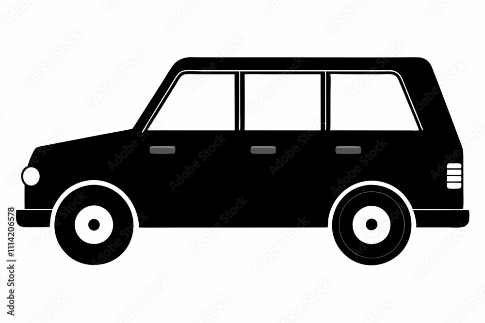 Simple Black Vehicle Silhouette Vector Art Simple Black Vehicle Silhouette Vector Art