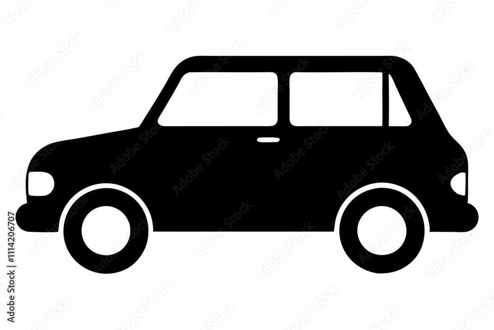 Simple Black Vehicle Silhouette Vector Art Simple Black Vehicle Silhouette Vector Art