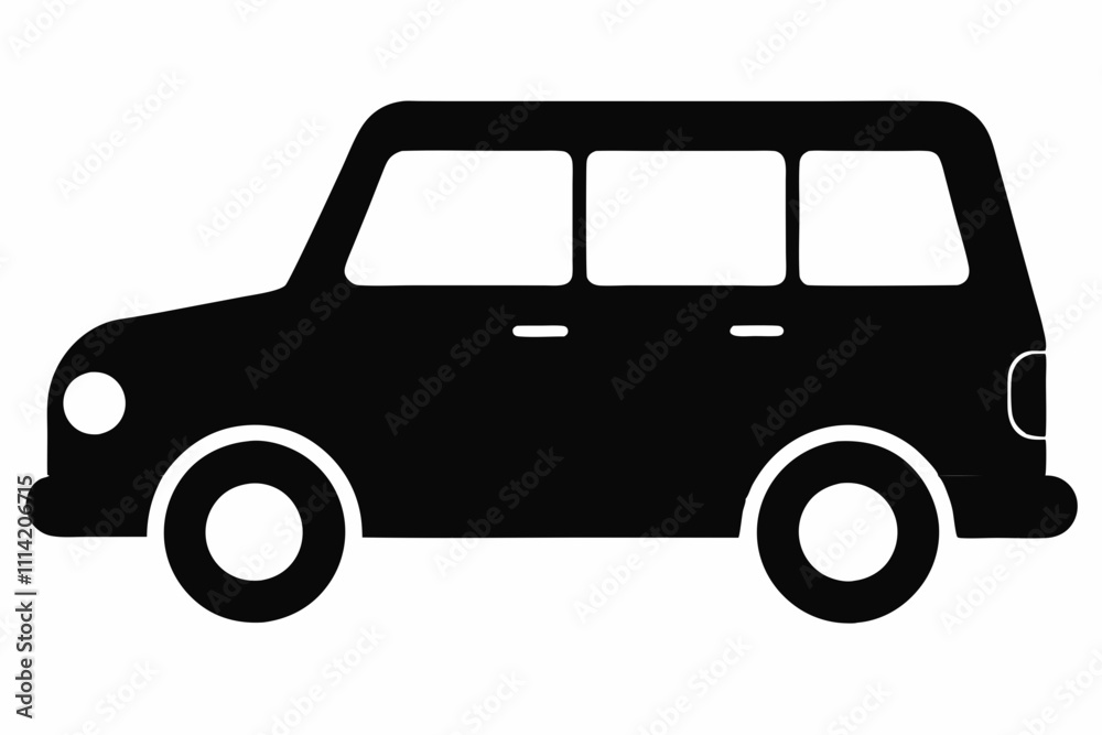 Simple Black Vehicle Silhouette Vector Art Simple Black Vehicle Silhouette Vector Art