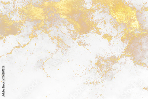 Abstract gold splash on Transparent background.