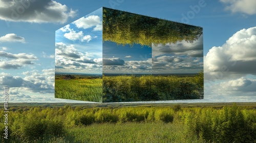 Mirror Suspended in the Air