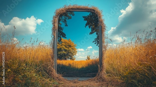 Mirror Suspended in the Air