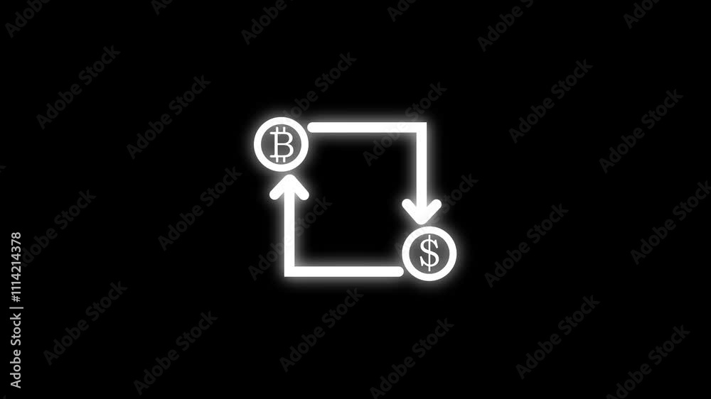 Cryptocurrency exchange vector design isolated. Money exchange icon. 
