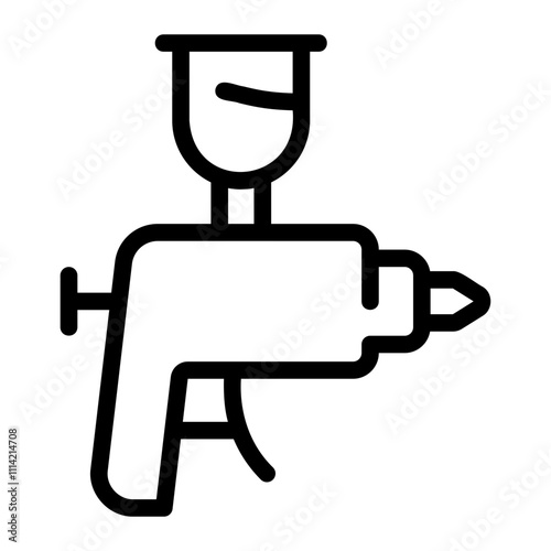 airbrush line icon