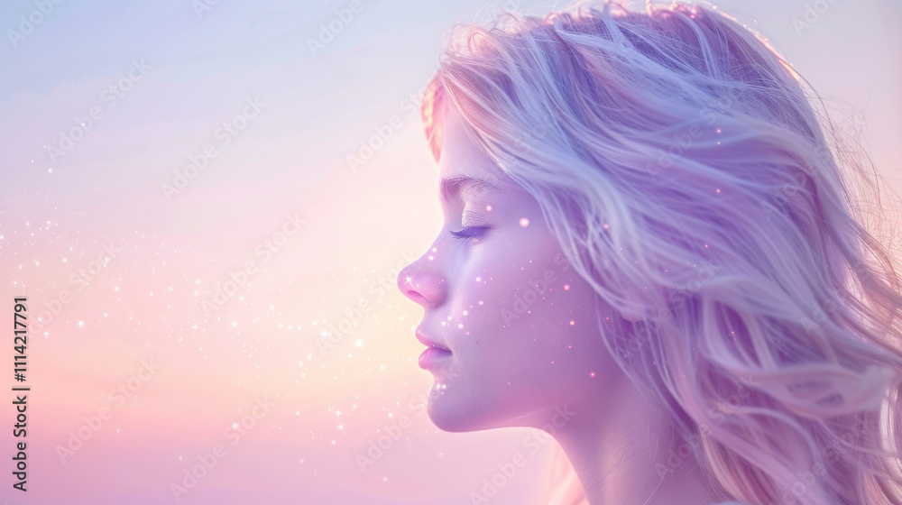 Virgo woman zodiac sign over white background Virgo woman zodiac sign over white background
