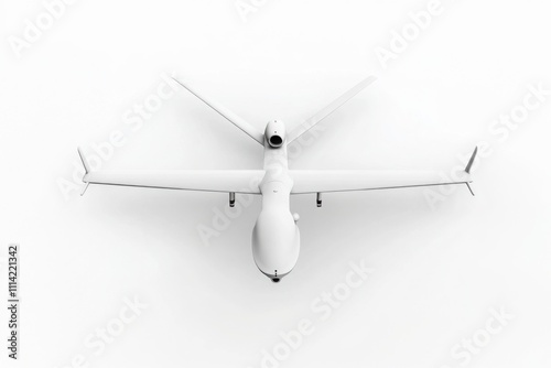 Modern white military drone