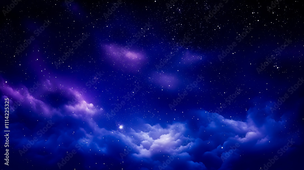 Fototapeta premium Realistic AI-Generated Starry Night Sky – Stunning Natural Landscape