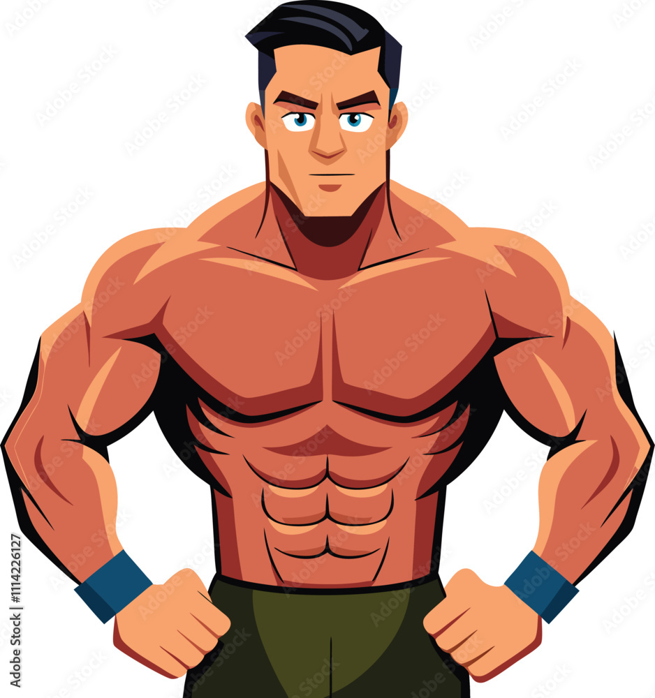 Fototapeta premium bodybuilder man vector