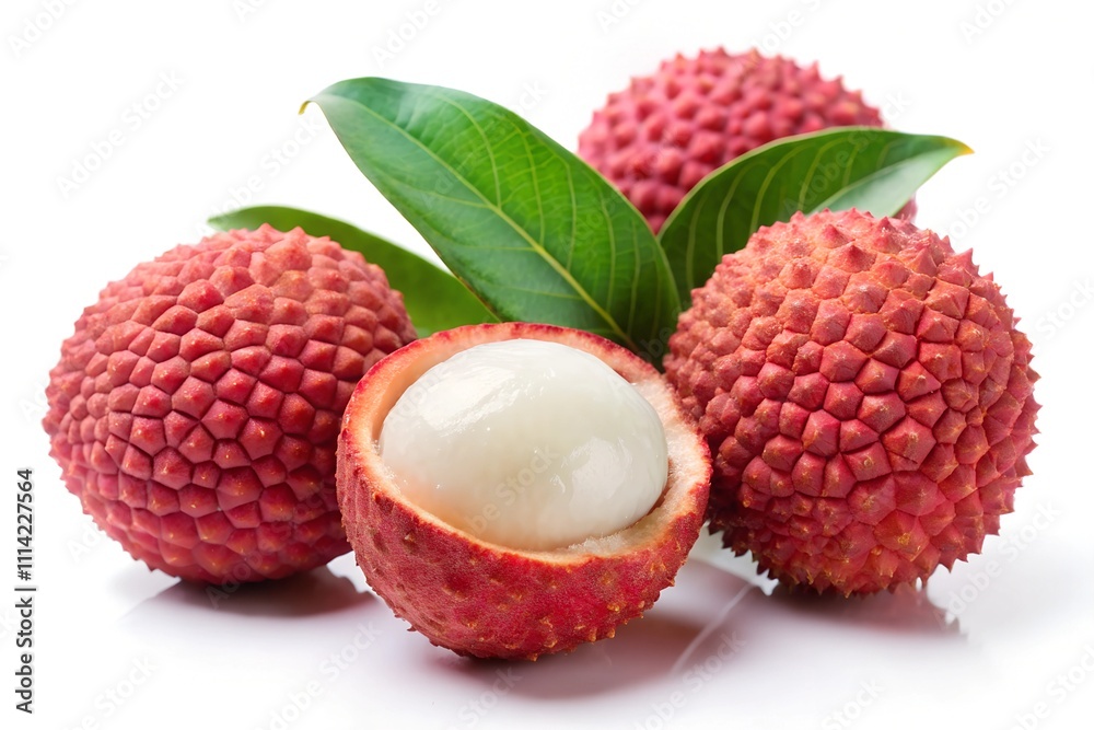 Lychee on white background Lychee on white background