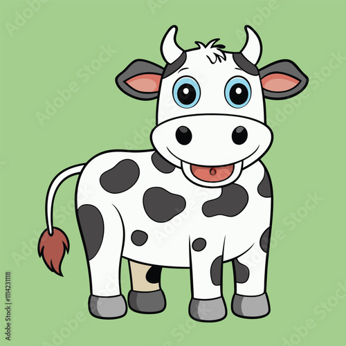 cow cartoon isolated on white