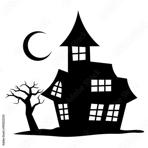 Silhouette Scary House