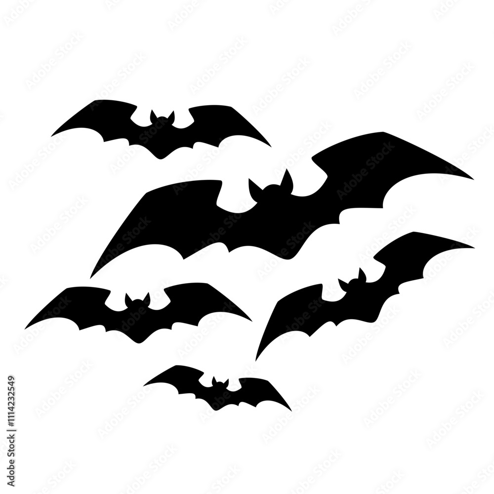 Fototapeta premium Silhouette Bat Flying