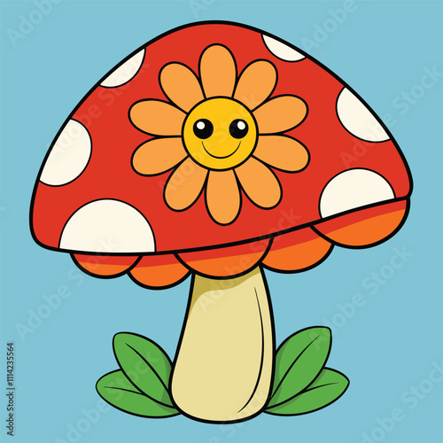 floral-mushroom vector