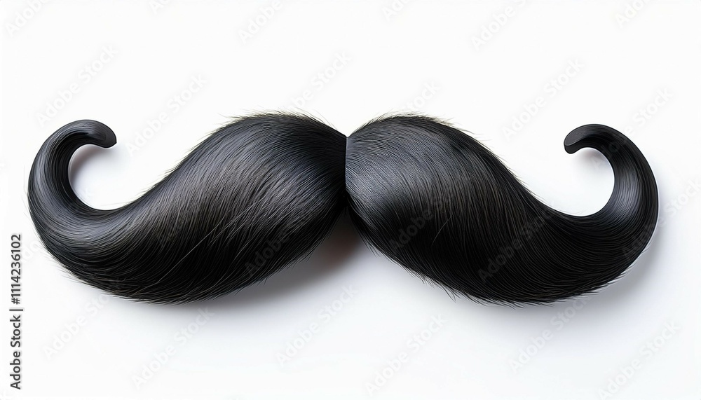 black moustache isolated on a white background black moustache isolated on a white background