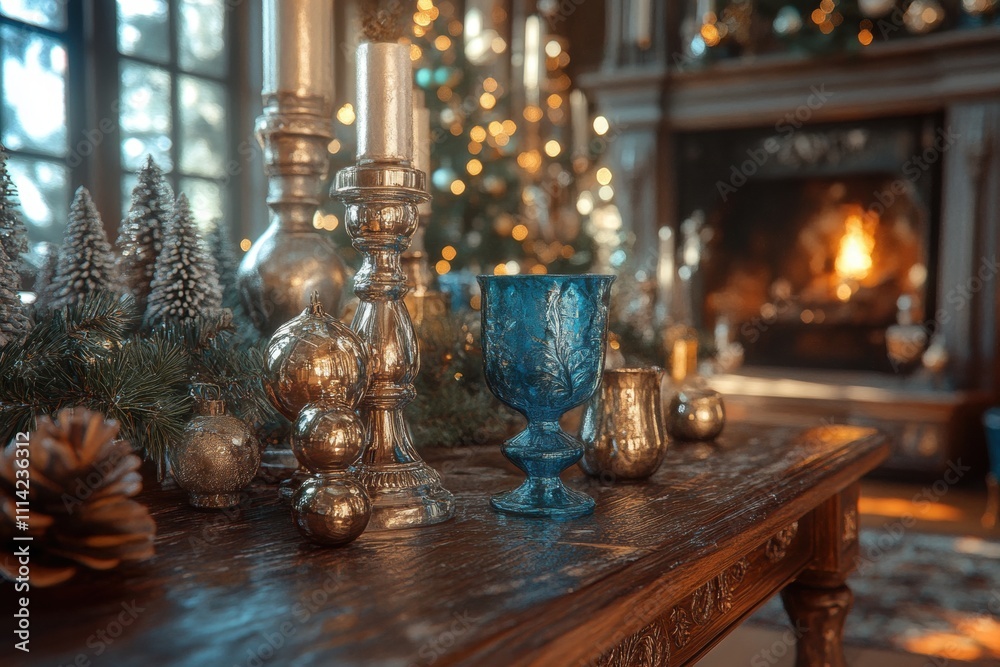 Cozy winter gathering with holiday decor living room still life warm atmosphere close-up festive spirit Cozy winter gathering with holiday decor living room still life warm atmosphere close-up festive spirit