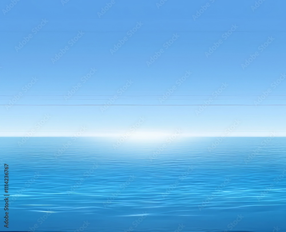 Fototapeta premium Serene Ocean Horizon at Dawn