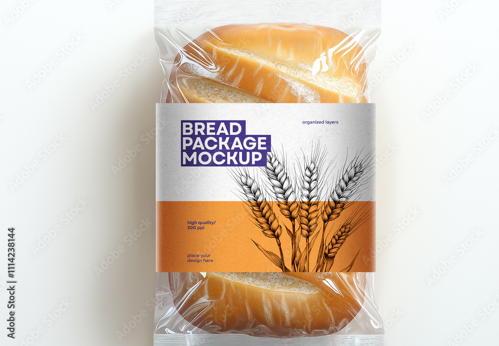 Bakery Bread Package Mockup Generated with AI Stock Template | Adobe Stock
