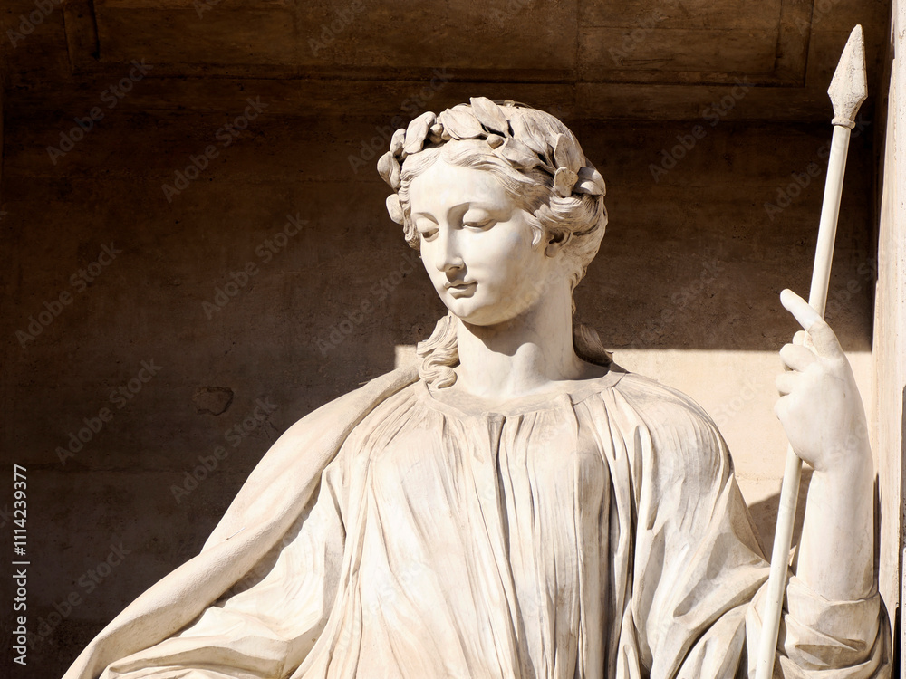 Obraz premium trevi fountain under restoration