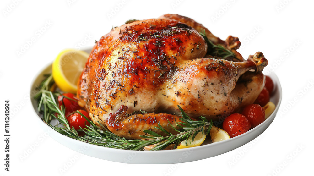 Roasted Turkey Dinner HerbSeasoned, CitrusGarnished, Festive Feast Roasted Turkey Dinner HerbSeasoned, CitrusGarnished, Festive Feast