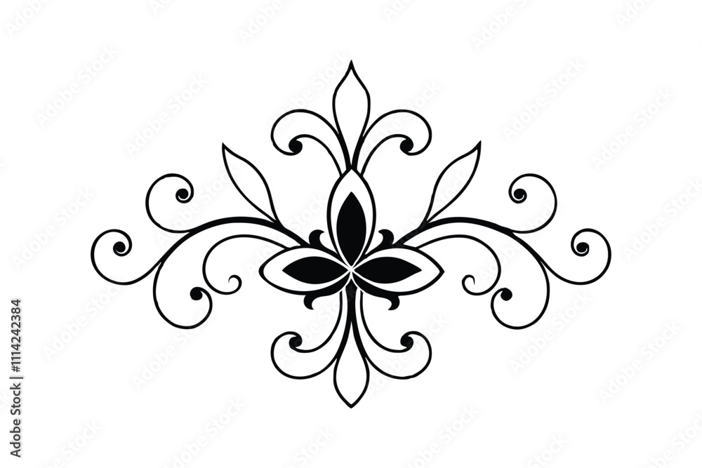 Elegant Text Divider Ornaments Vector - Decorative Flourish Design for Typography, Borders, and Page Layouts