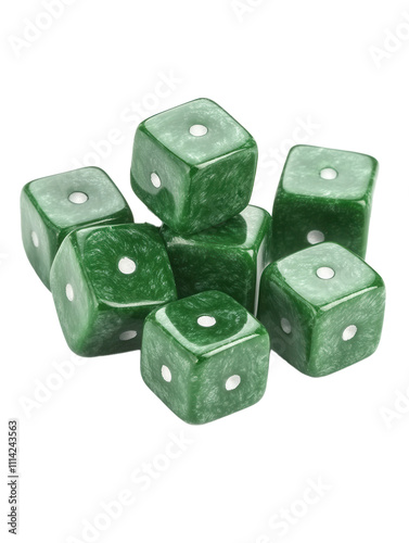 Green speckled dice, gambling game, casino, luck, chance, cube, random, number, white pips, gaming photo