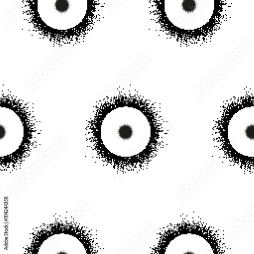 Seamless pattern with halftone dots