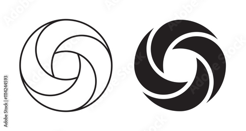 Abstract shapes isolated on white background. Logotype designs. Vector illustration.