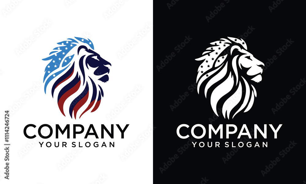 Creative Lion head vector logo design Creative Lion head vector logo design