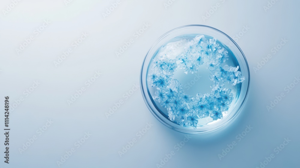 Viruses in a Petri Dish on a Soft Light Background Viruses in a Petri Dish on a Soft Light Background