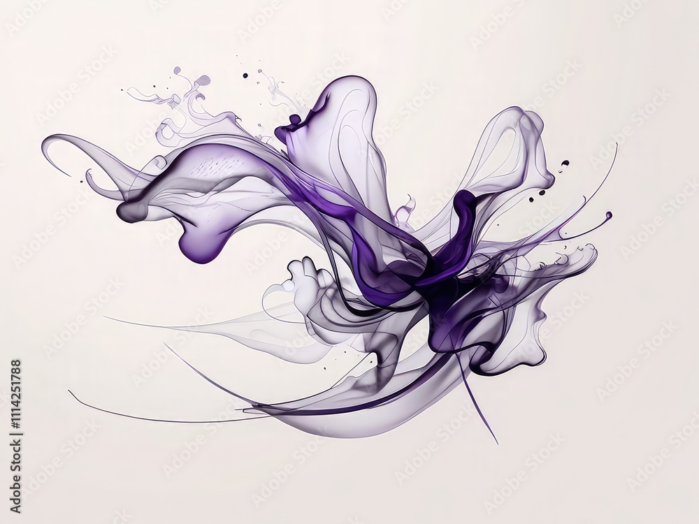 Fototapeta premium abstract smoke waves with transparent background , abstract smoke background ,abstract background with smoke