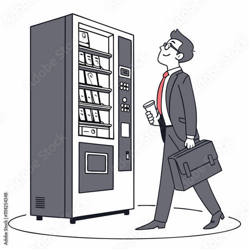 a vending machine mogul vector design with a white background 