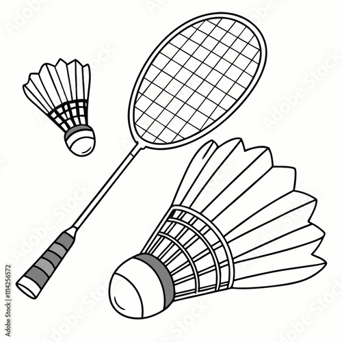 badminton shuttlecock isolated on a white background 