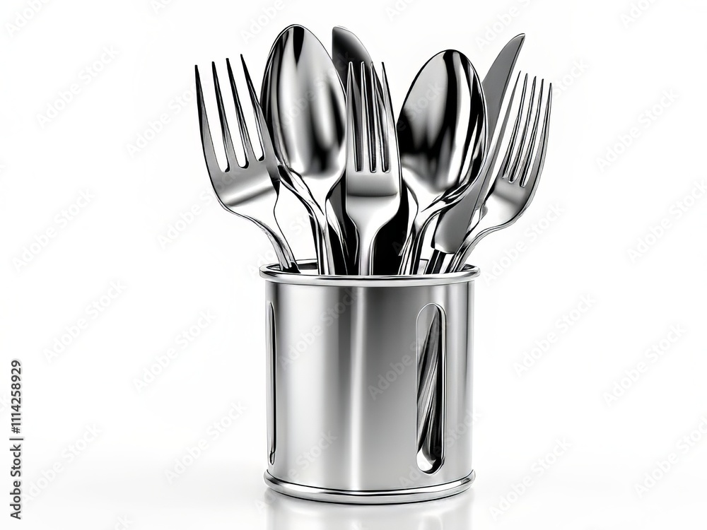 This cutlery organizer keeps your stainless steel utensils tidy. This cutlery organizer keeps your stainless steel utensils tidy.