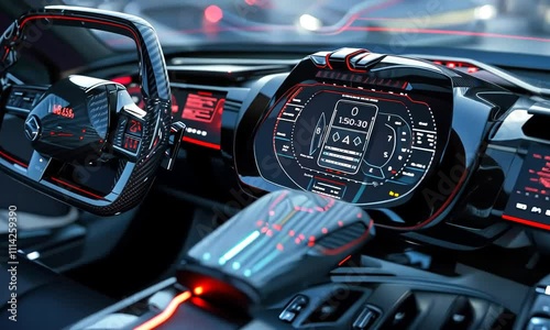 Futuristic Car Interior Design: Sleek Cockpit with Advanced Technology