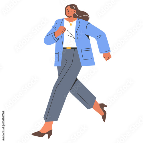 Businesswoman. Flat Vector Illustration