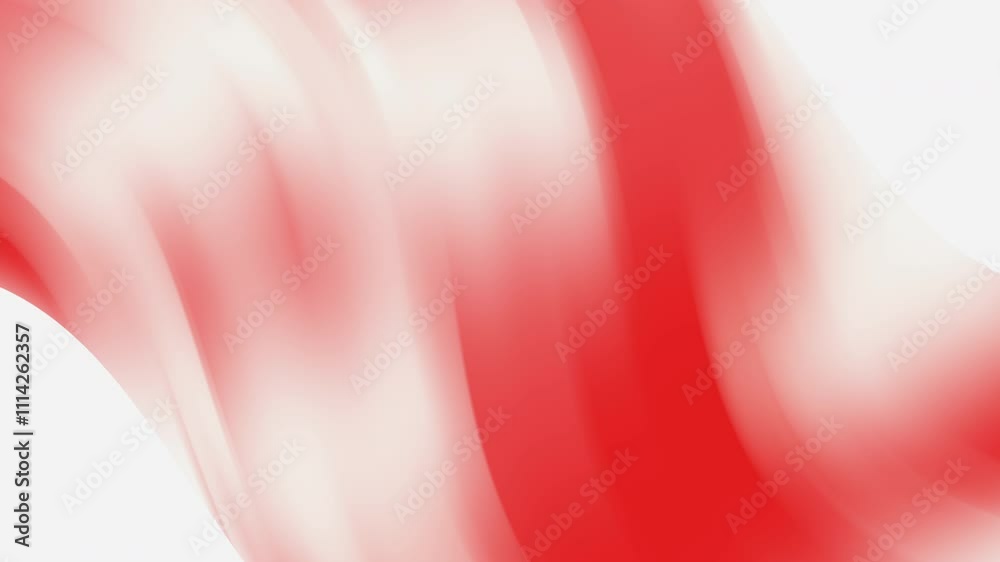 Red and white abstract curves create a smooth gradient suitable for backgrounds, banners, and artistic projects with a modern touch
