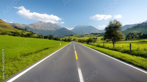 A road stretching into the distance through a lush green valley, symbolizing the journey of self-discovery and fresh starts