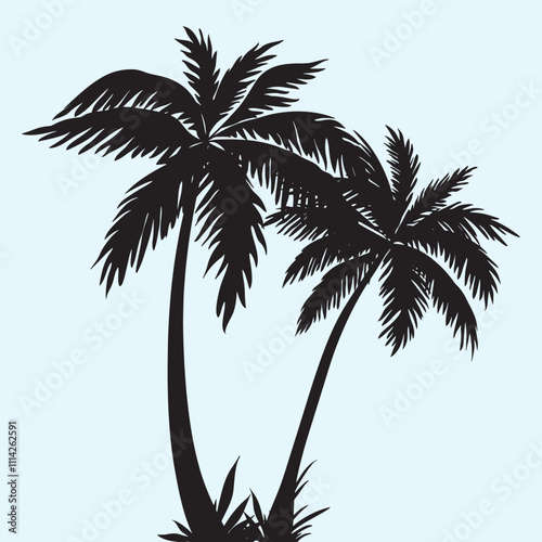 Tree, flower and leaf icons