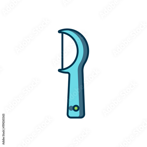 Filled outline Dental floss icon isolated on white background. Flat filled outline style with shadow. Vector