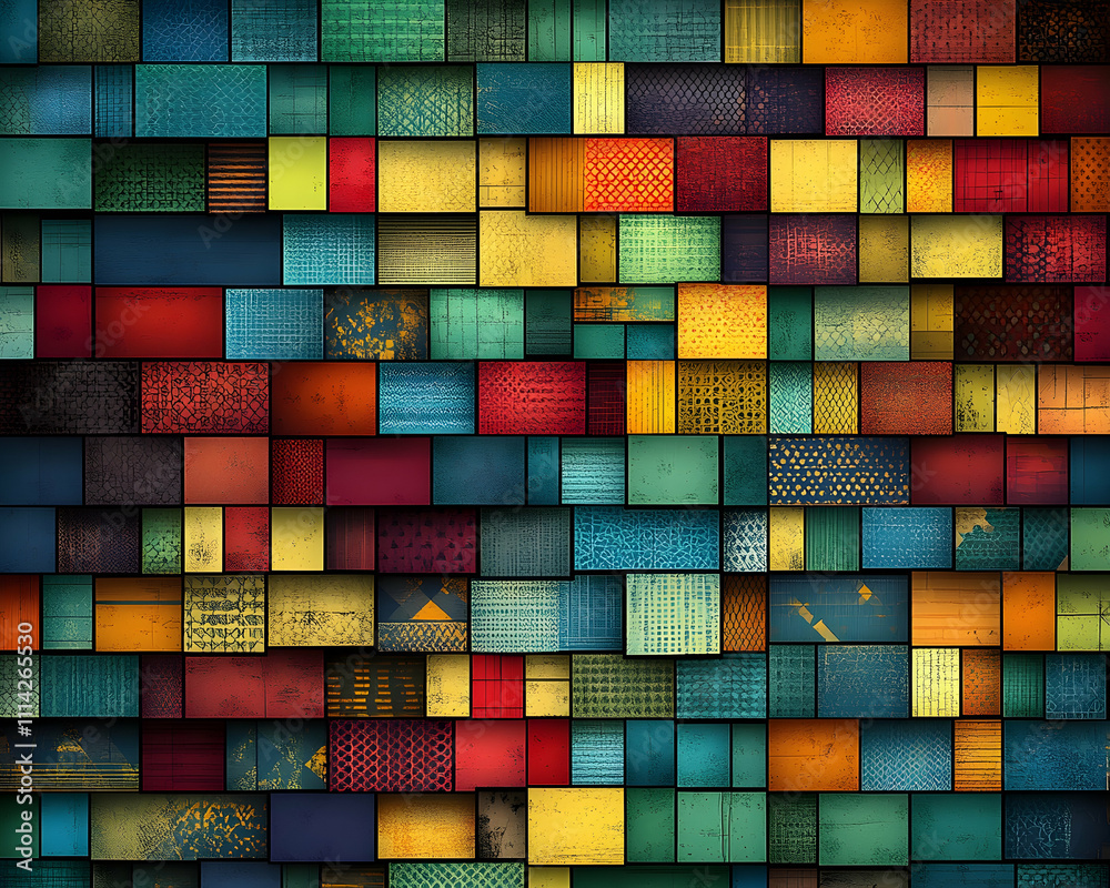 Colorful textured squares background. Colorful textured squares background.