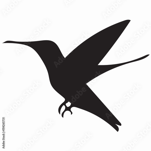 black silhouette flock of birds backlit Isolate on transparent background eps file