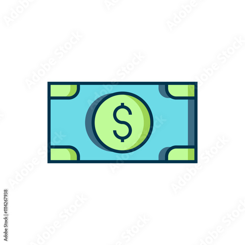 Free Download Filled outline Stacks paper money cash icon isolated on white background. Money banknotes stacks. Bill currency. Flat filled outline style with shadow. Vector - GFXLoad