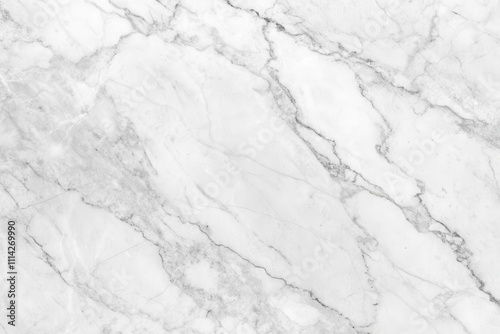 High-Resolution White Marble Texture with Gray Veins for Design Projects