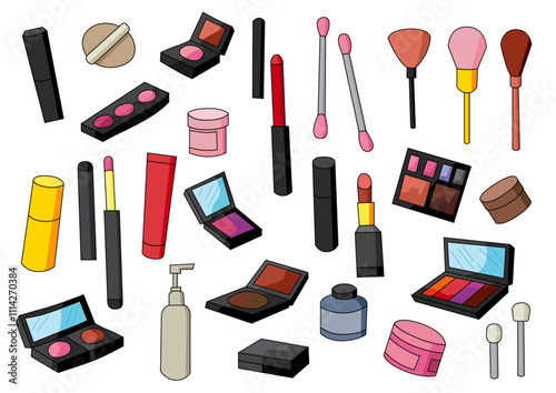 cosmetics design on white background vector
